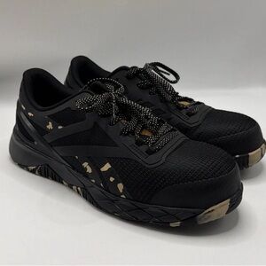 Reebok Black and Tan Women's Sneakers